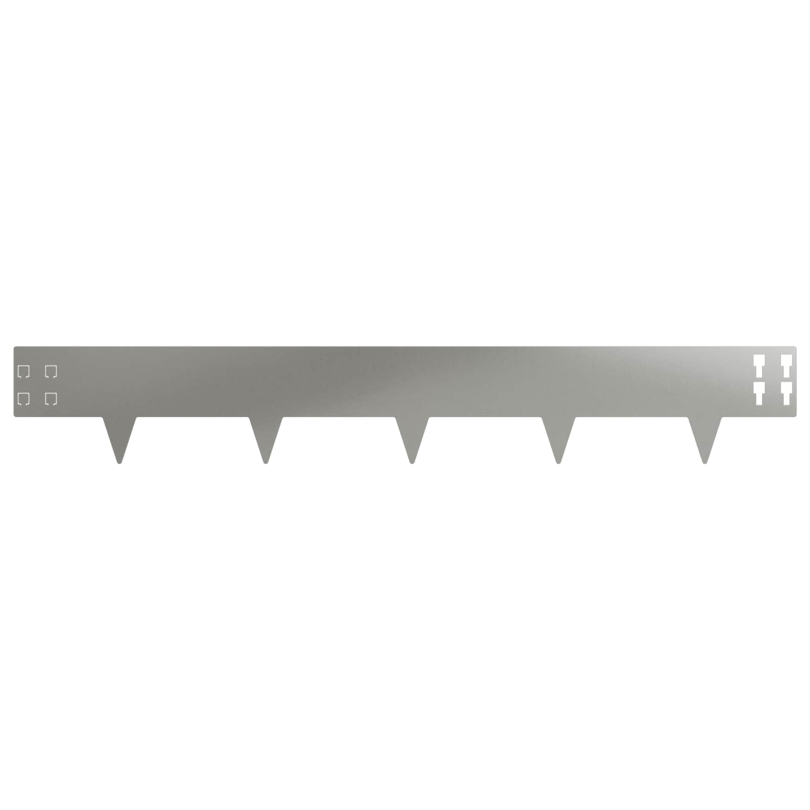 Raseneinfassung 10 pcs 100 x 12 cm Stahl Schwarz