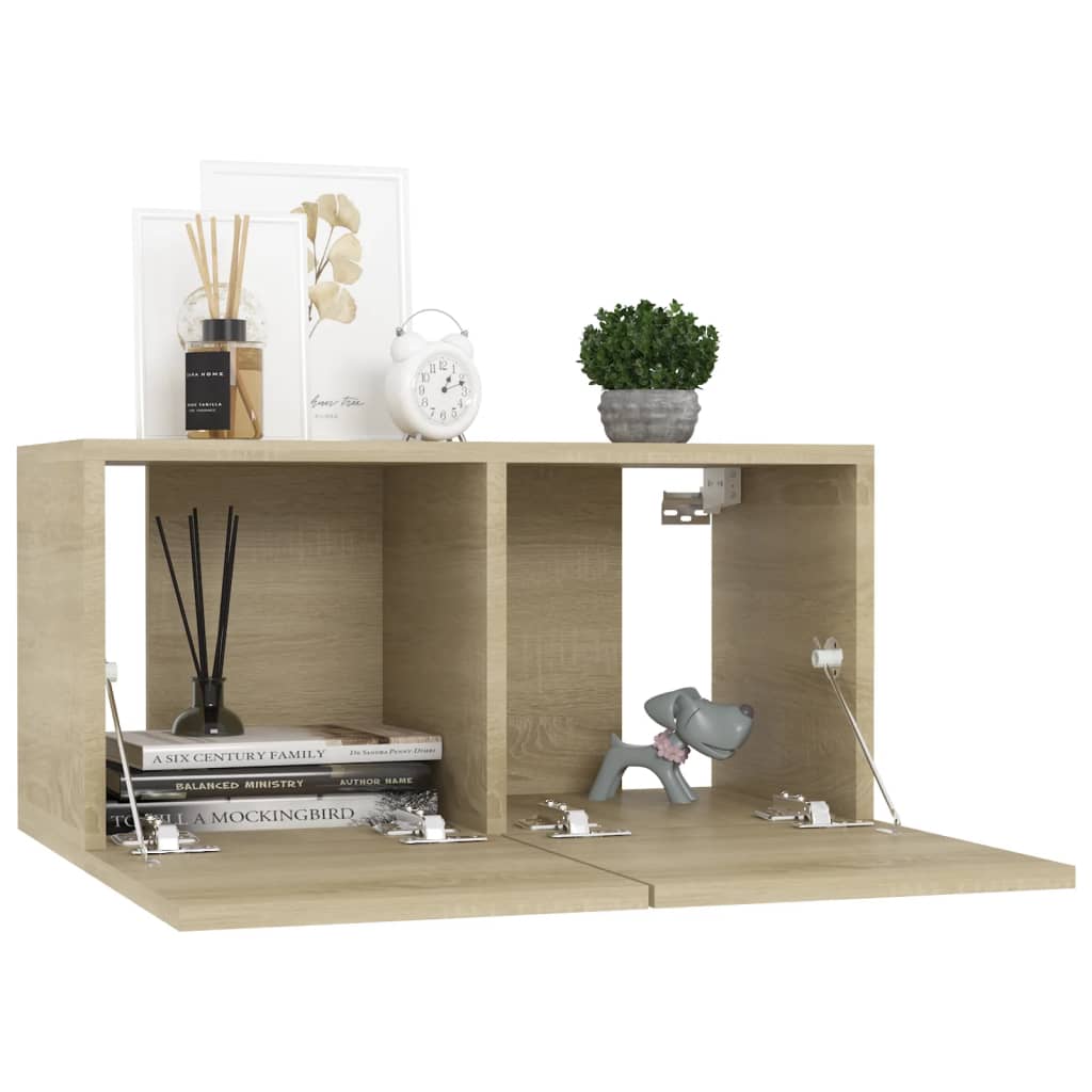 4-tlg. TV-Schrank-Set Weiß Holzwerkstoff