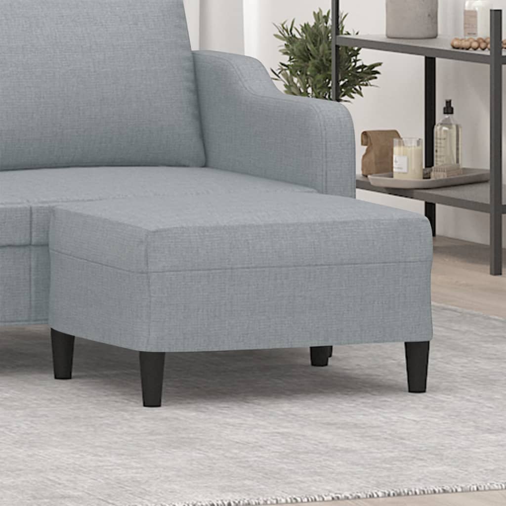 Fußhocker Hellgrau 60x50x41 cm Stoff