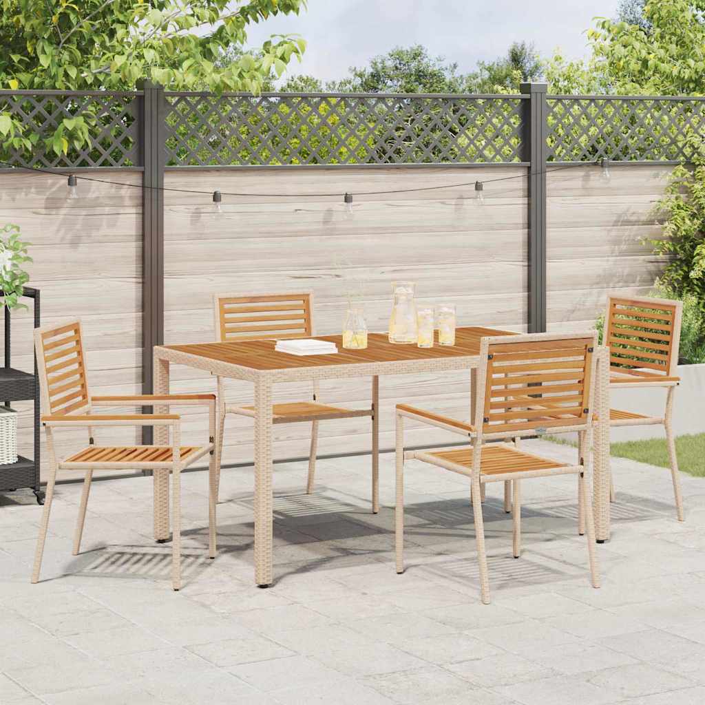 Garten Stapelstühle 4 pcs Braun und Schwarz 54 x 56 x 90 cm