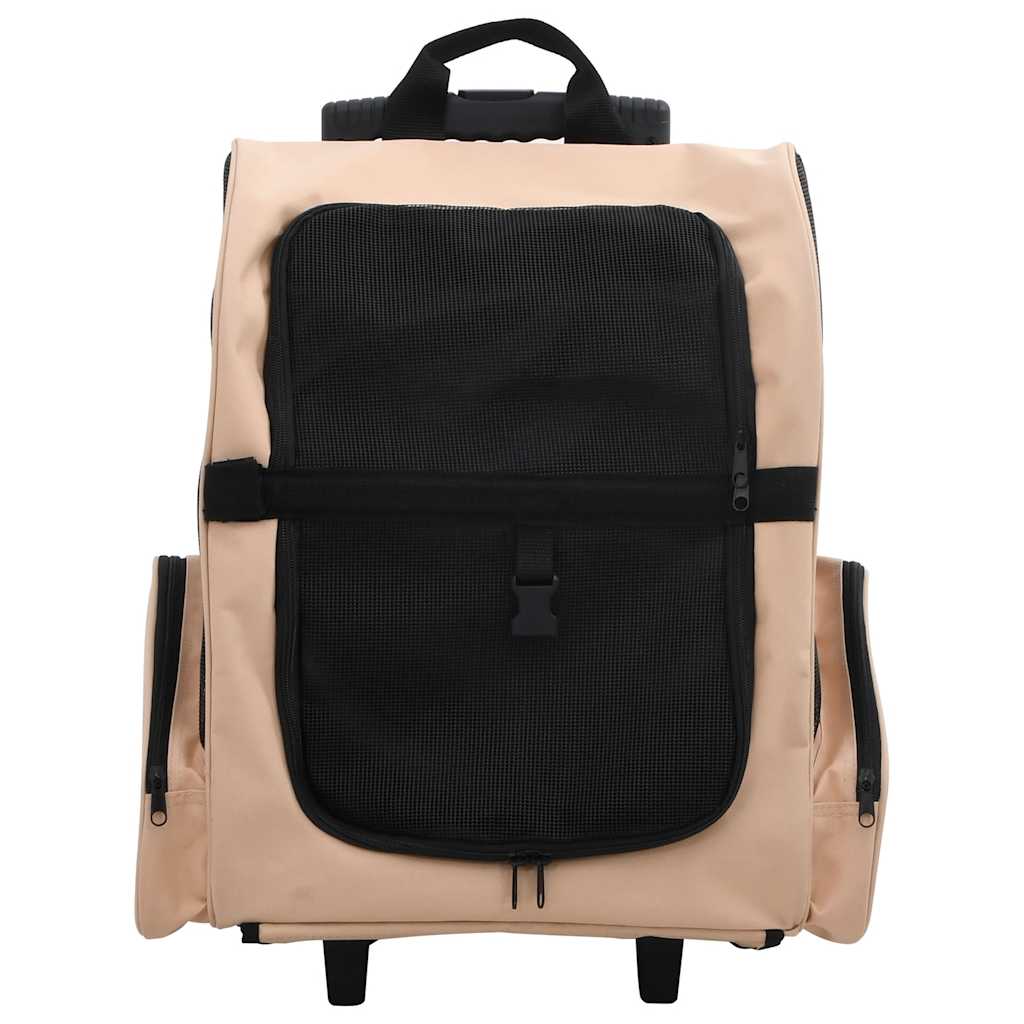 Trolley für Haustiere 3-in-1 Faltbar Beige