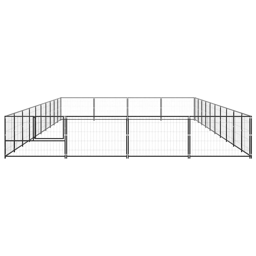 Hundezwinger Schwarz 4 m² Stahl