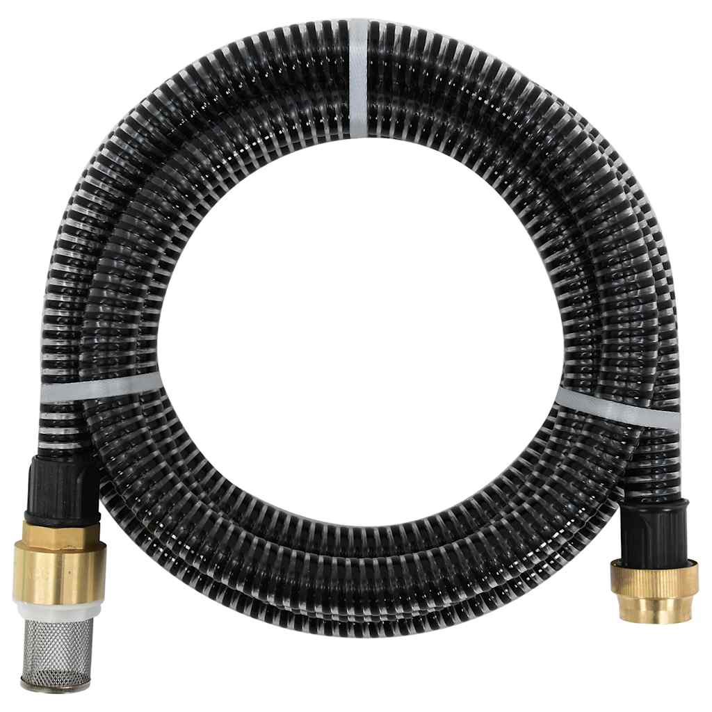 Saugschlauch mit Messing-Anschlüssen Grün 1,1" 3 m PVC