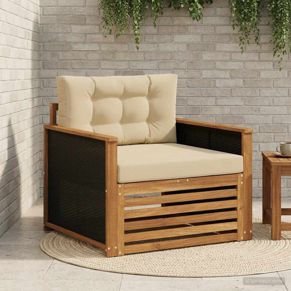 2 Stück Outdoor-Sofa Natur