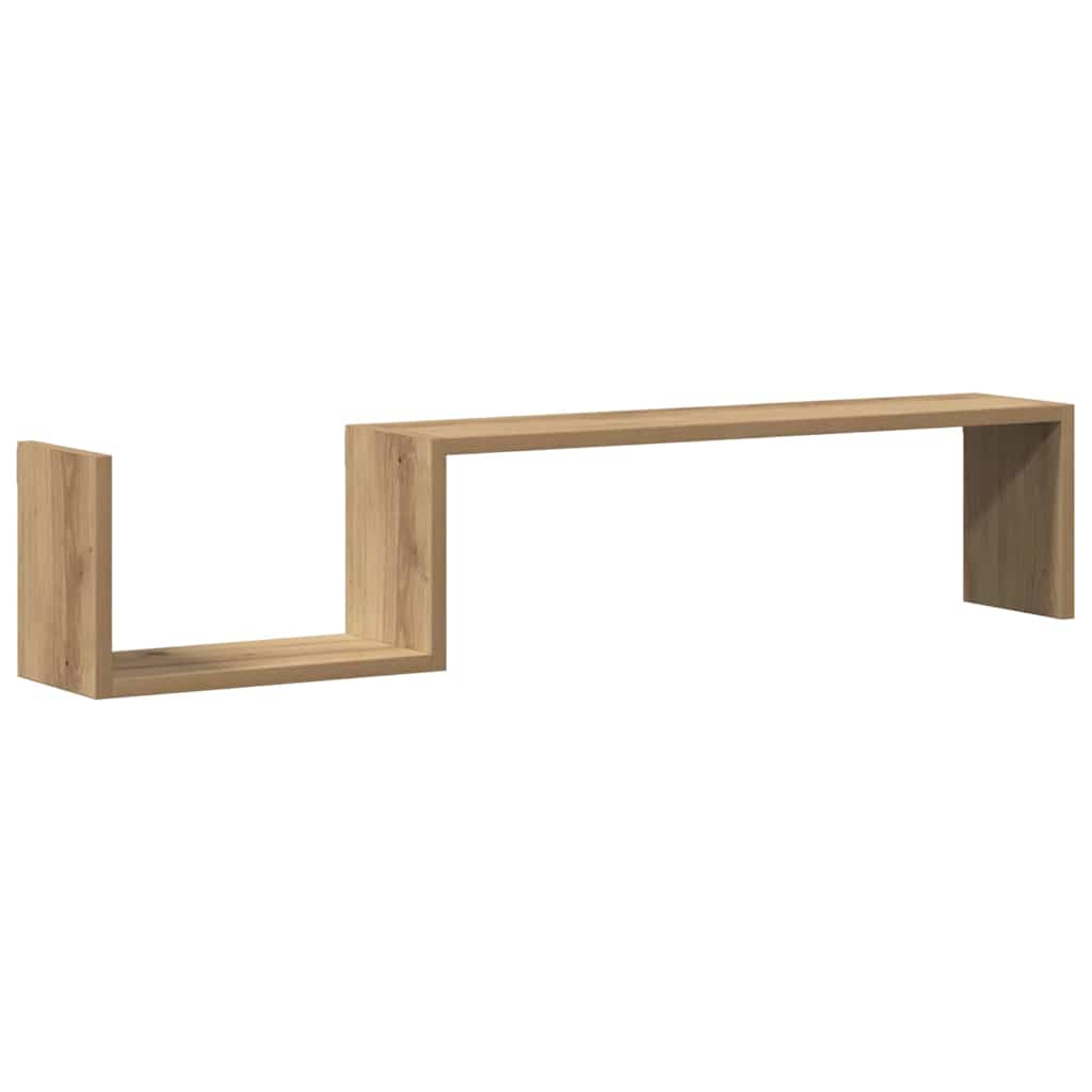 Wandregale 2 Stk. Weiß 100x15x20 cm Holzwerkstoff