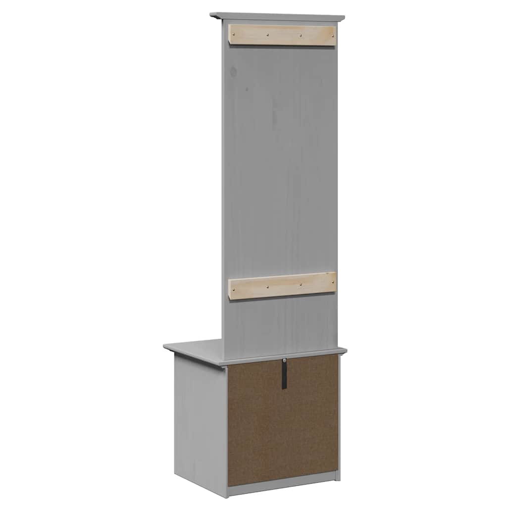 Flurschrank mit Haken BODO Weiß 50x40x157 cm