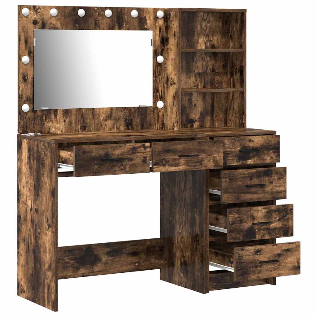Schminktisch mit Regal Weiß 78,5 x 41 x 135 cm Holzwerkstoff