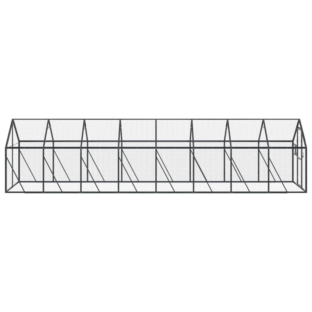 Voliere Anthrazit 179x100x185 cm Aluminium