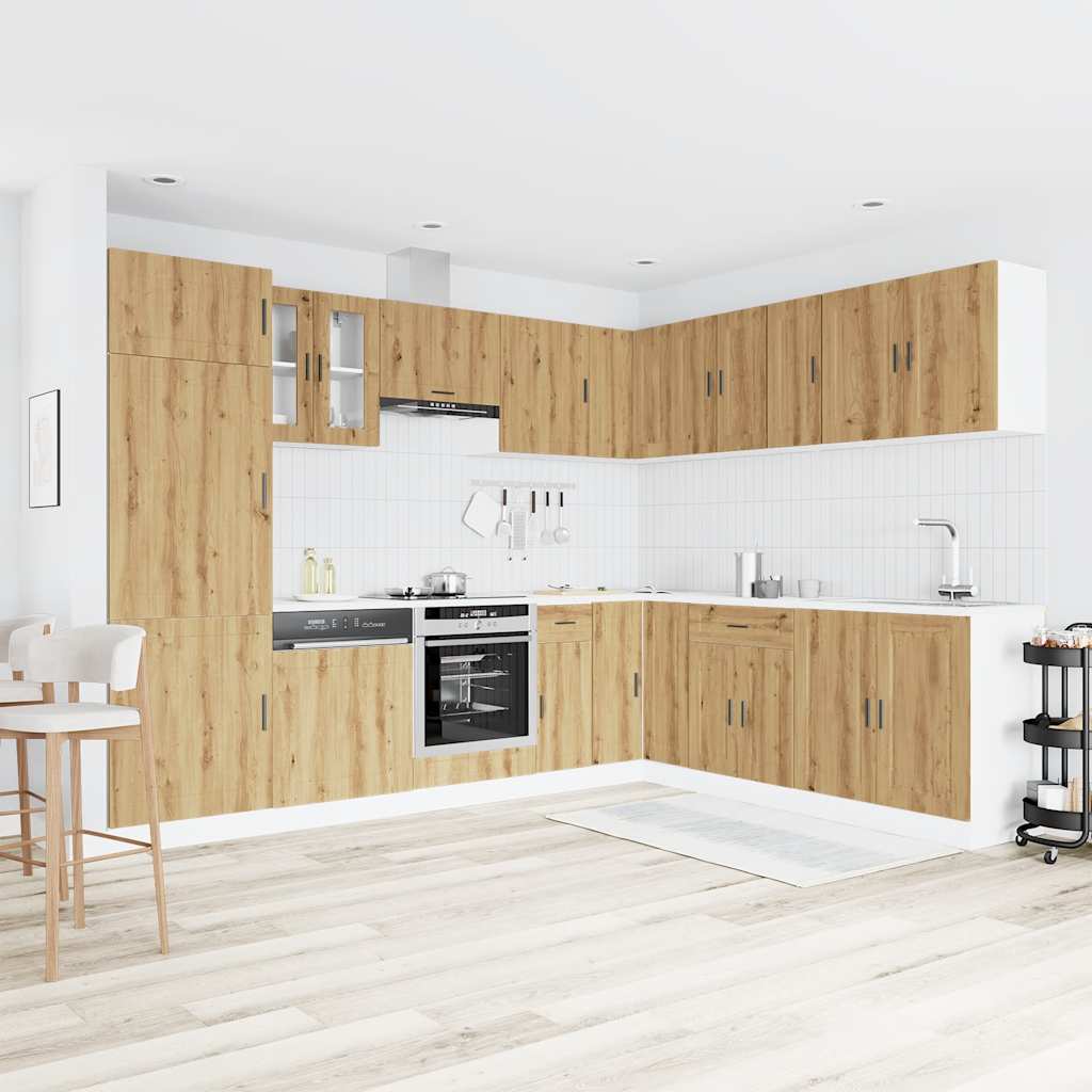 14-tlg. Küchenschrank-Set Porto Weiß Holzwerkstoff