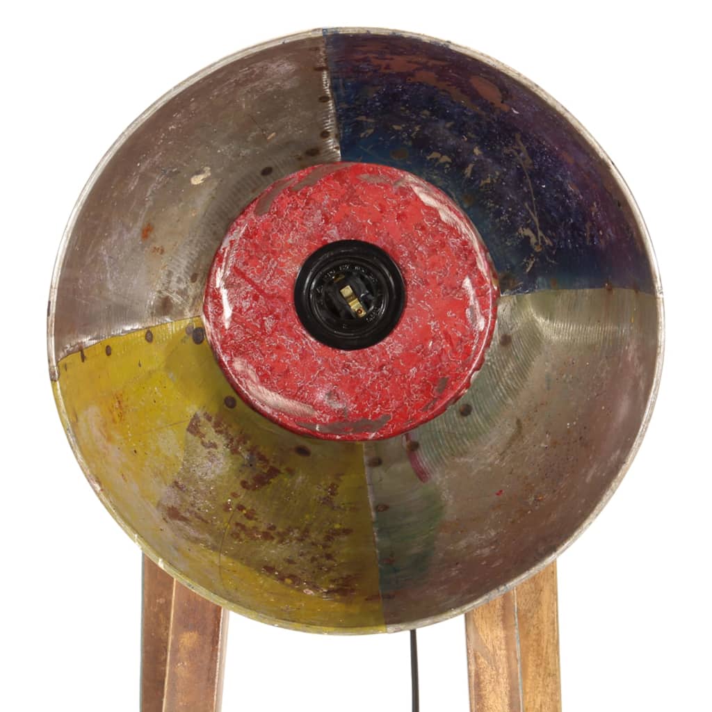 Stehlampe Silbern E27 Mango Massivholz