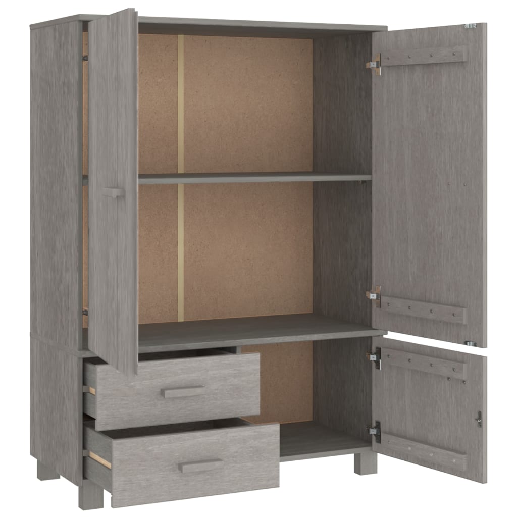 Kleiderschrank HAMAR Honigbraun 99x45x137 cm Massivholz Kiefer