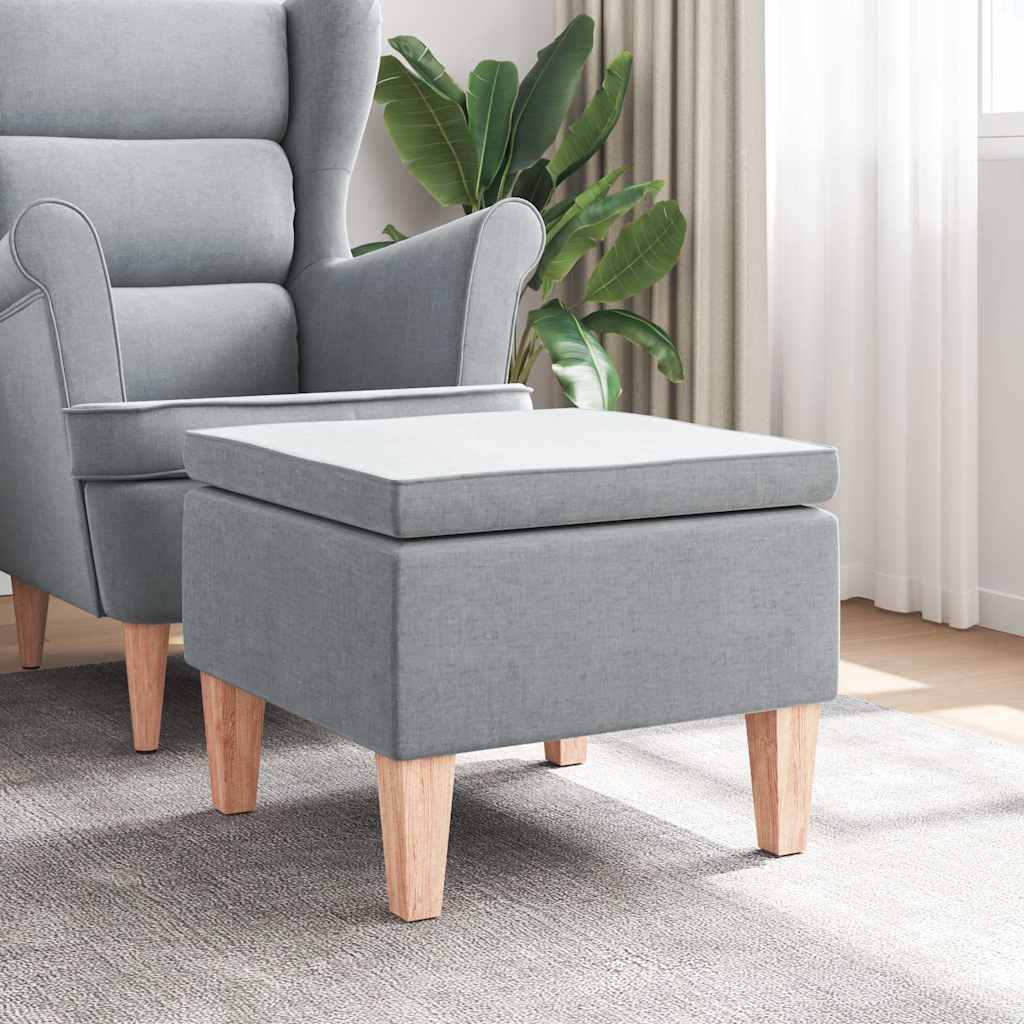 Hocker mit Holzbeinen Weinrot Stoff