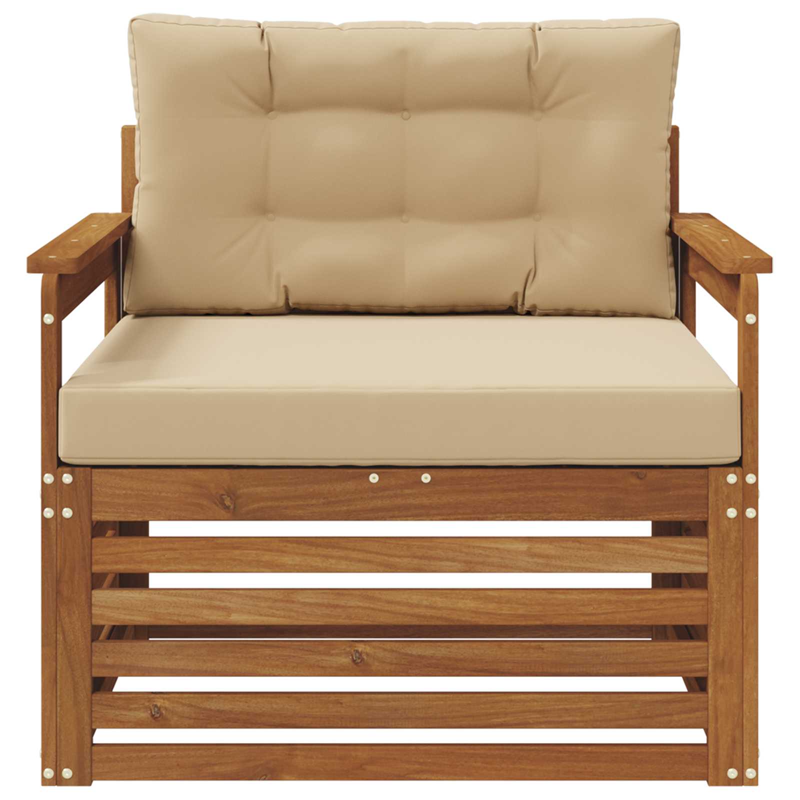 2 Stück Outdoor-Sofa Natur