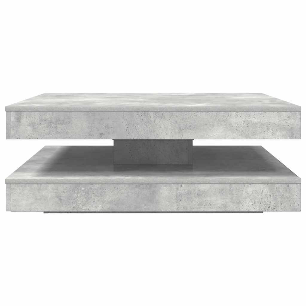 Couchtisch 360-Grad Drehbar Weiß 90x90x34,5 cm
