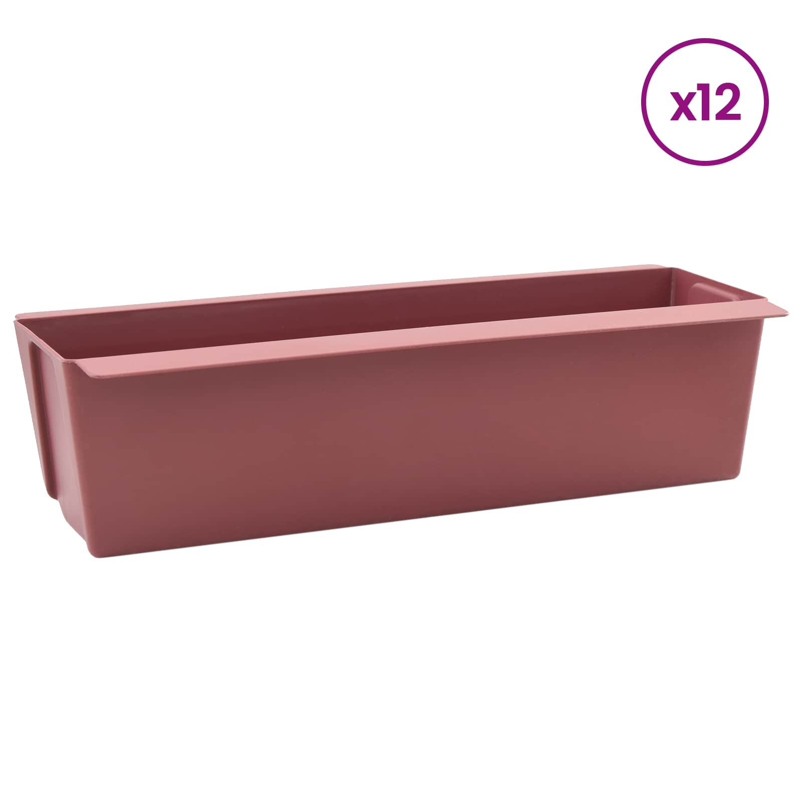 Pflanzkasten für Europaletten 12 Stk. Grau 36x13,5x9,5 cm PP