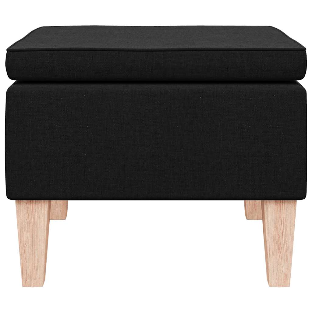 Hocker mit Holzbeinen Weinrot Stoff