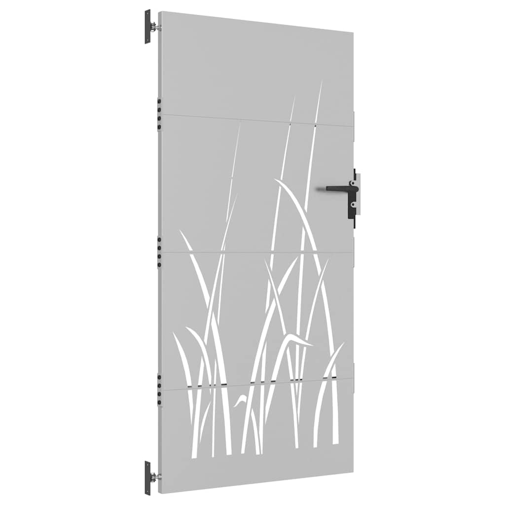 Gartentor 85x75 cm Cortenstahl Gras-Design