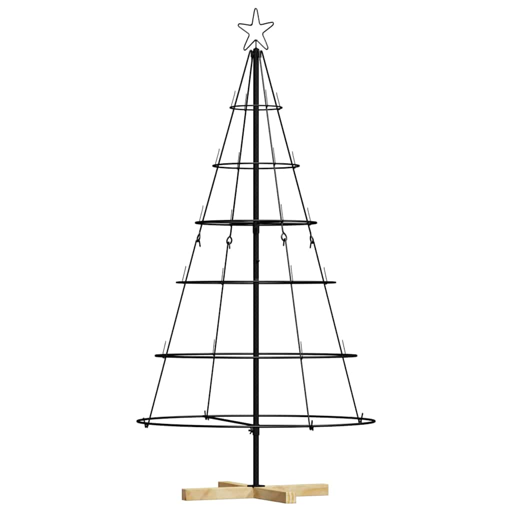 Weihnachtsdeko mit Ständer Schwarz 60 cm Stahl