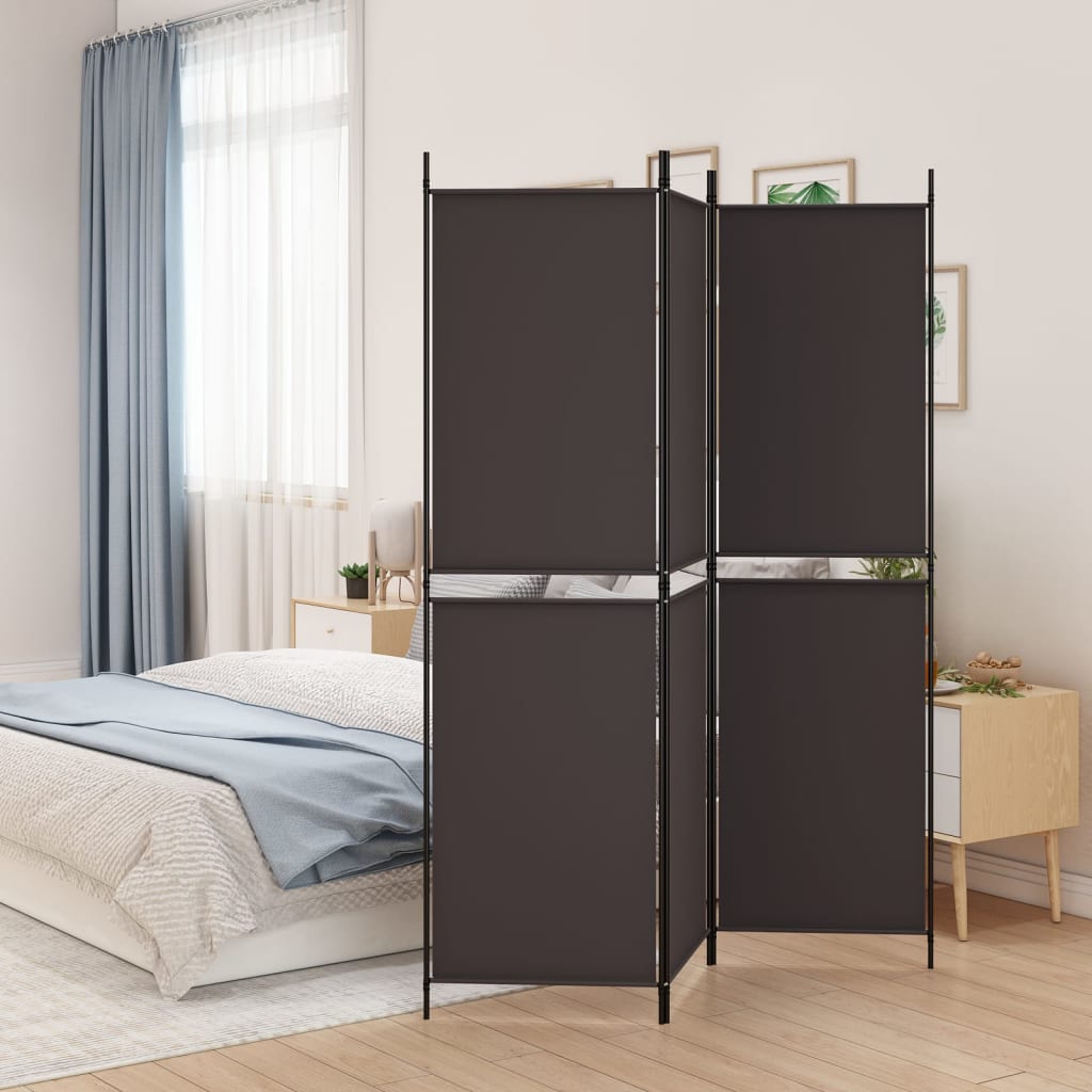 3-teiliger Raumteiler Beige 150 x 180 cm Stoff
