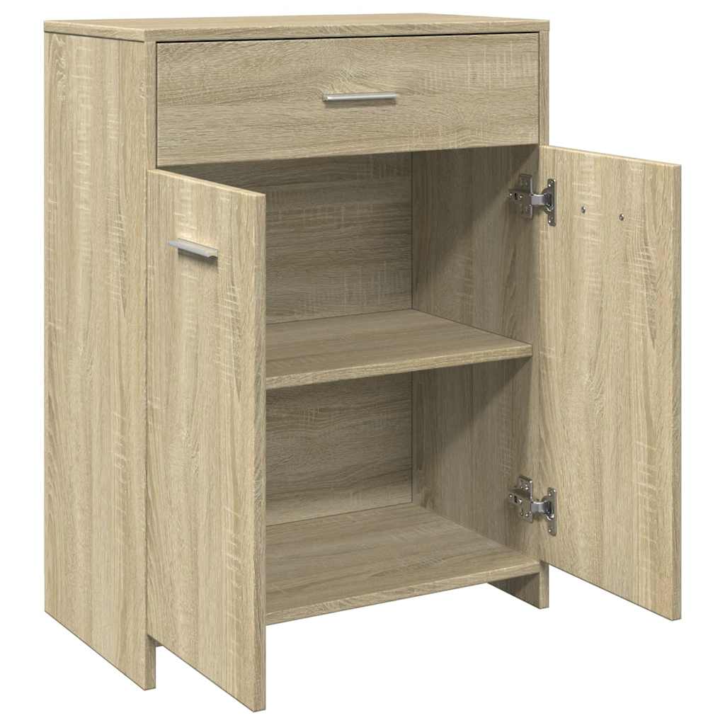 Badezimmerschrank Weiß 60x33x80 cm Holzwerkstoff