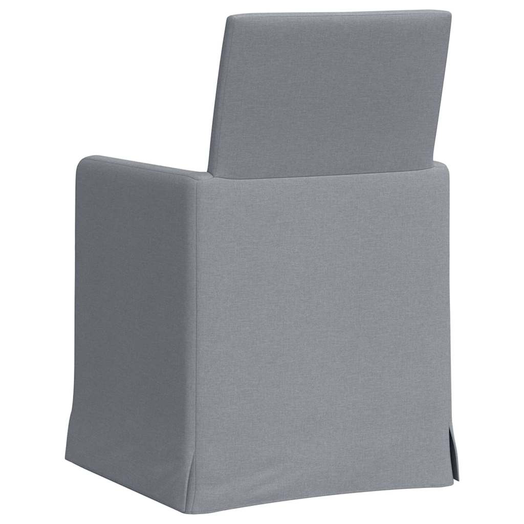 Esszimmerstühle 2 pcs Hellgrau 57 x 67 x 95 cm Stoff