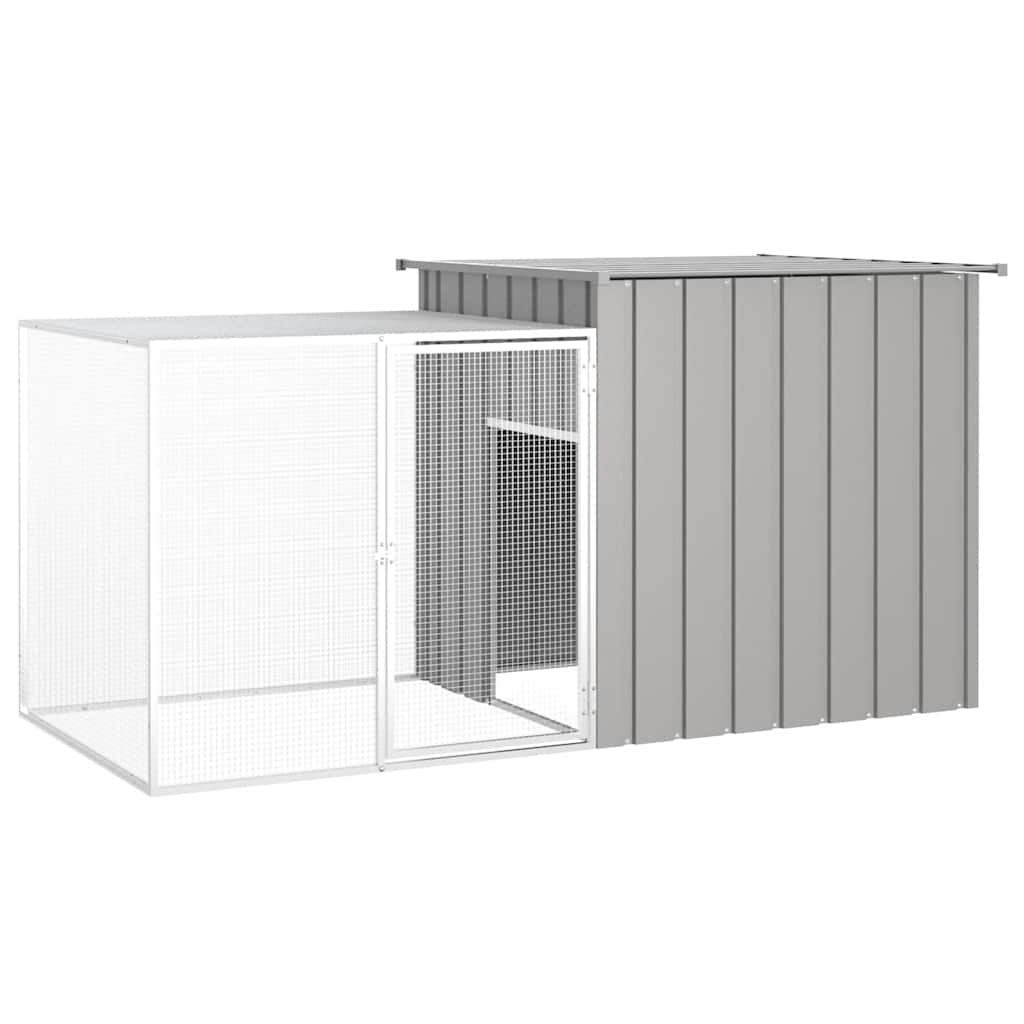 Kaninchenkäfig Anthrazit 200x91x100 cm Verzinkter Stahl