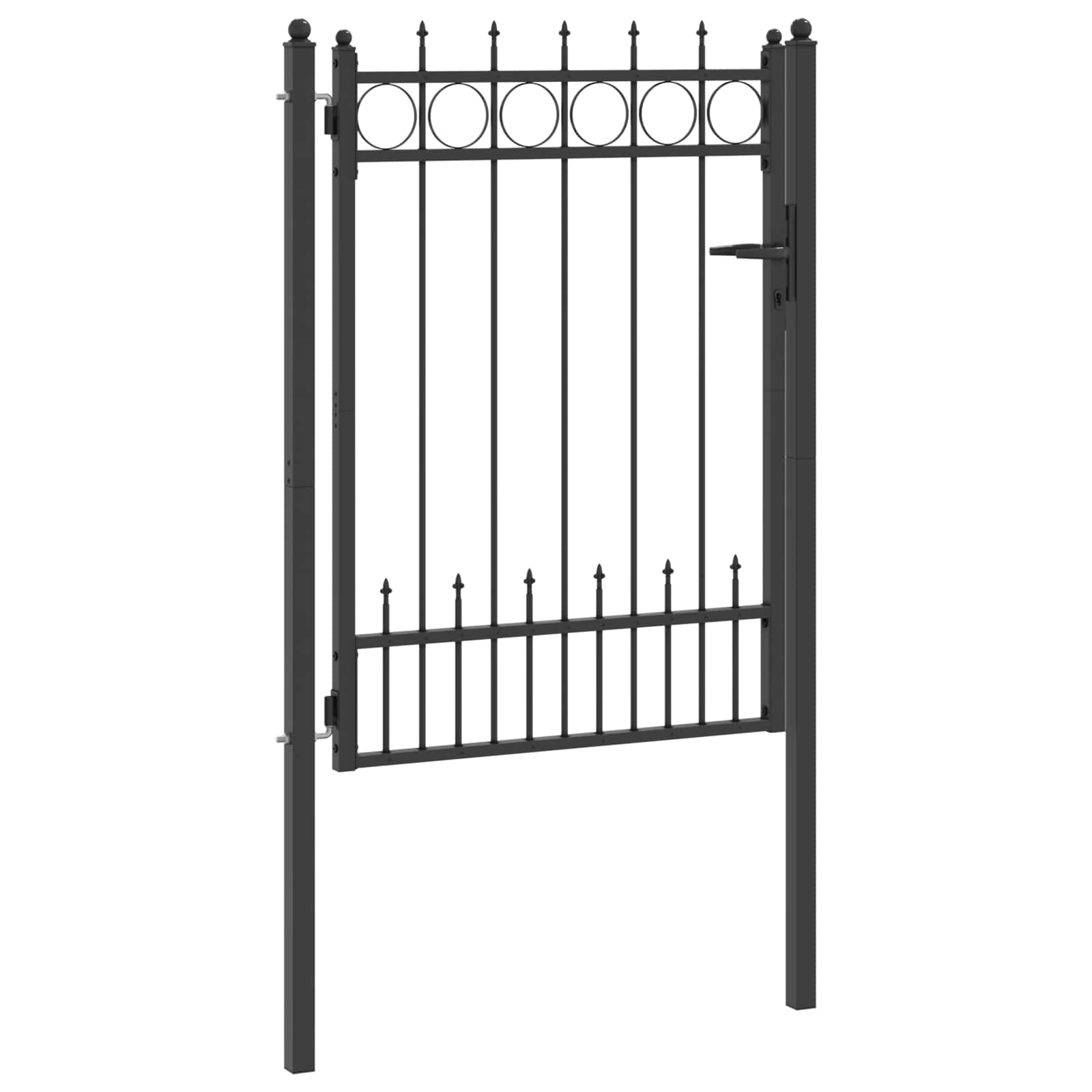 Zauntor HORST 100 x 75 cm Metall Schwarz Abschließbar