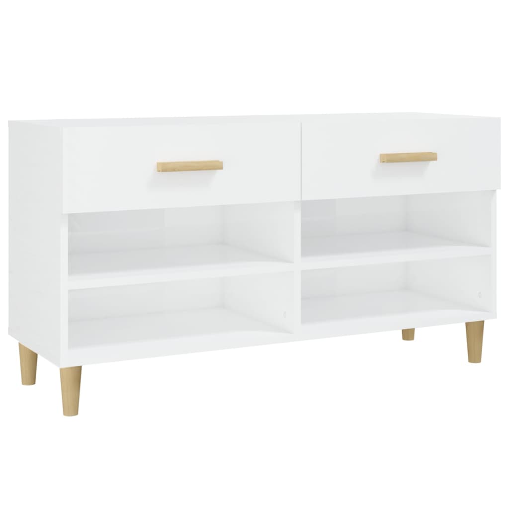 Schuhschrank Weiß 102x35x55 cm Holzwerkstoff