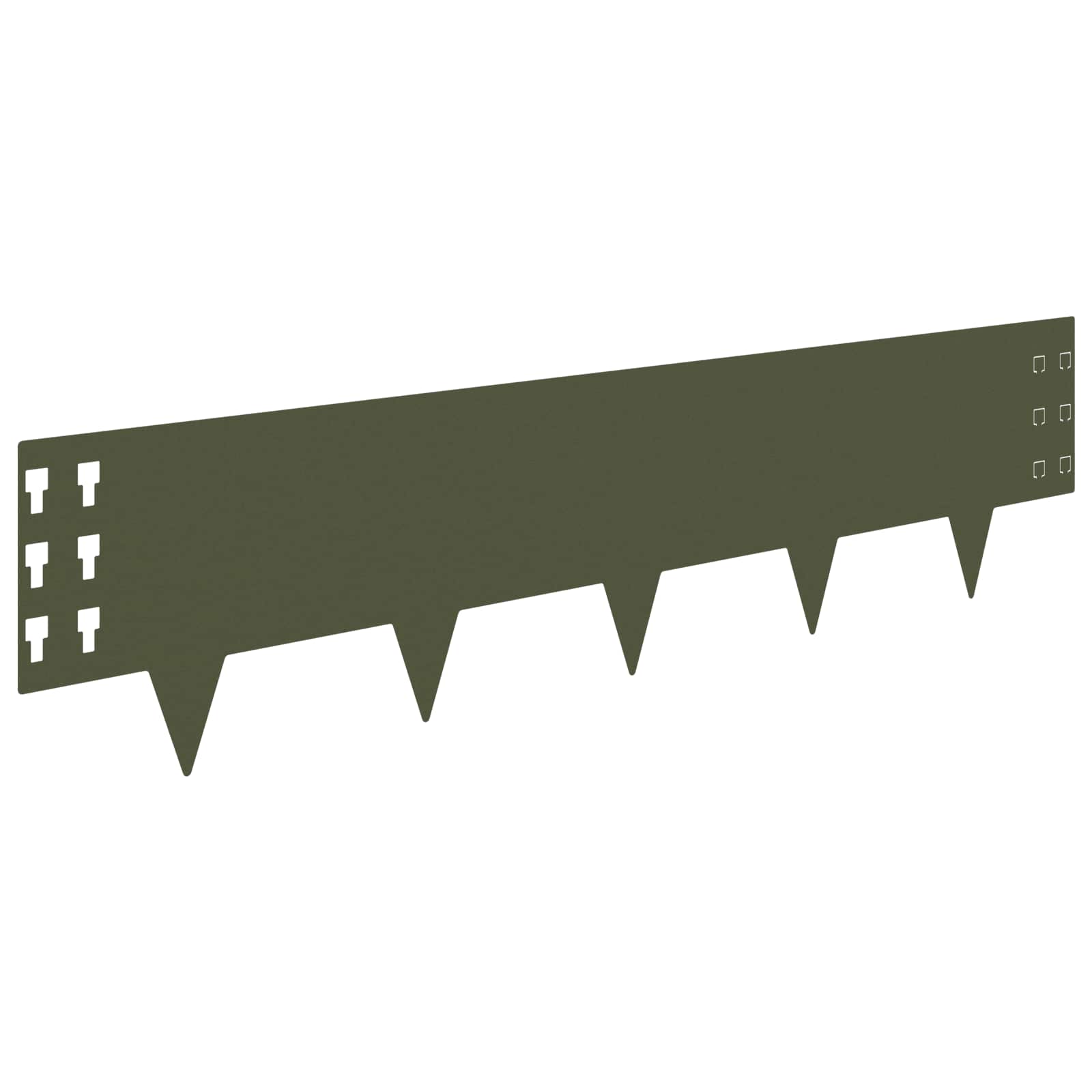 Raseneinfassung 10 pcs 100 x 12 cm Stahl Schwarz