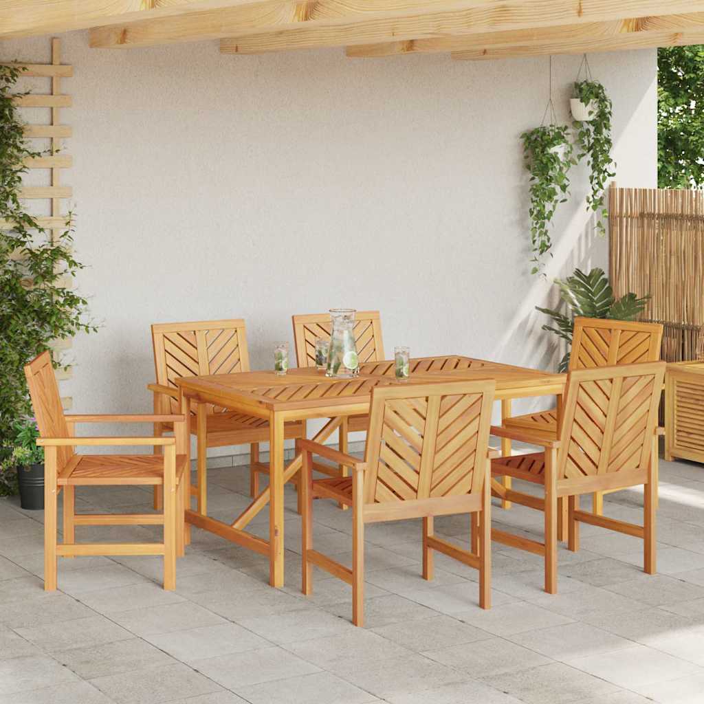 Garten Essgruppe 3 Stk. Braun Massivholz Akazie
