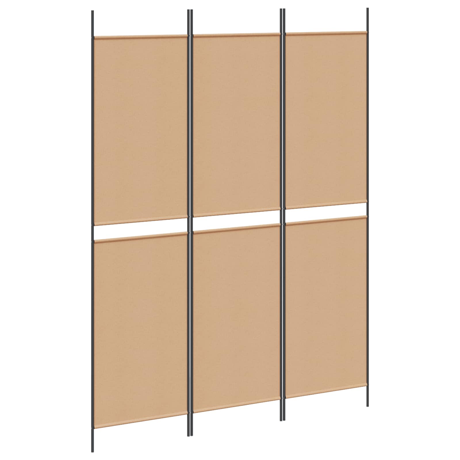 3-teiliger Raumteiler Beige 150 x 180 cm Stoff