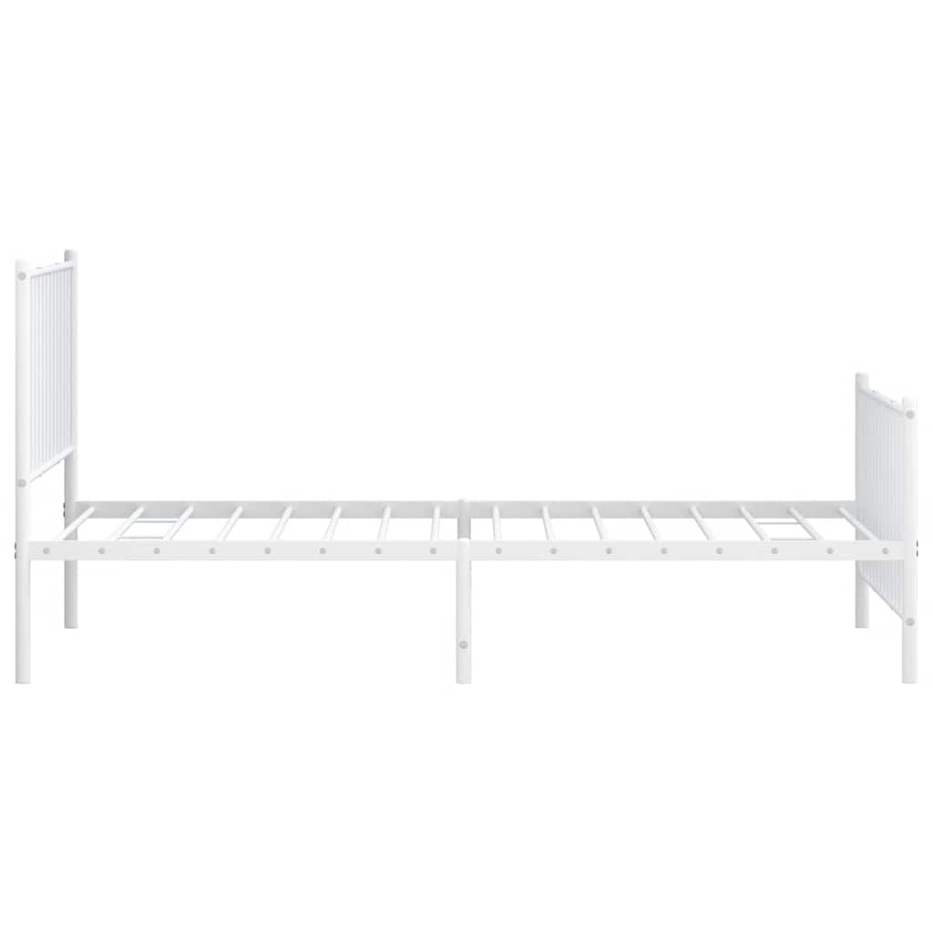 Bettgestell Metall Schwarz 75x190 cm