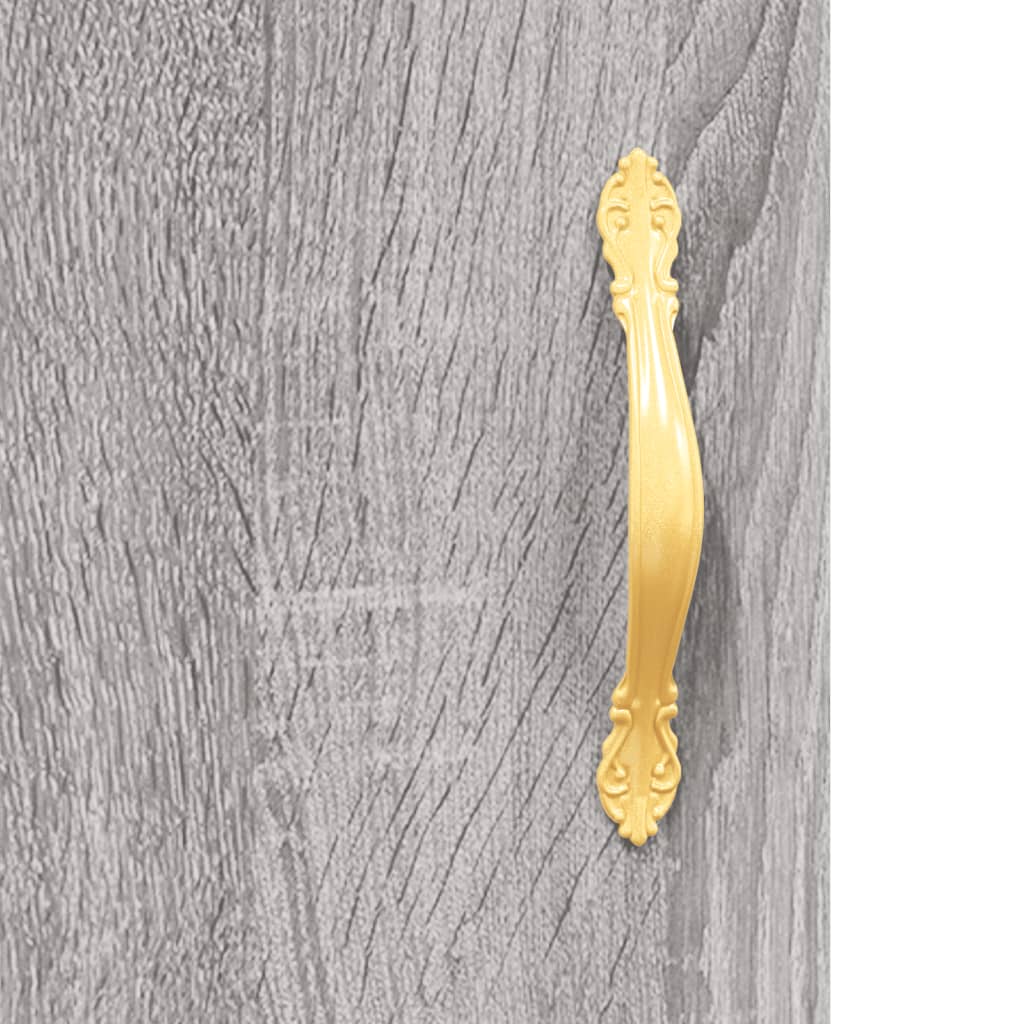 Highboard Betongrau 69,5x34x180 cm Holzwerkstoff