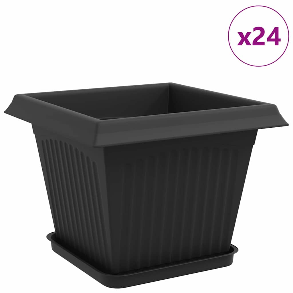 Blumentöpfe 6 pcs Ziegelrot 20 x 20 x 16 cm Kunststoff
