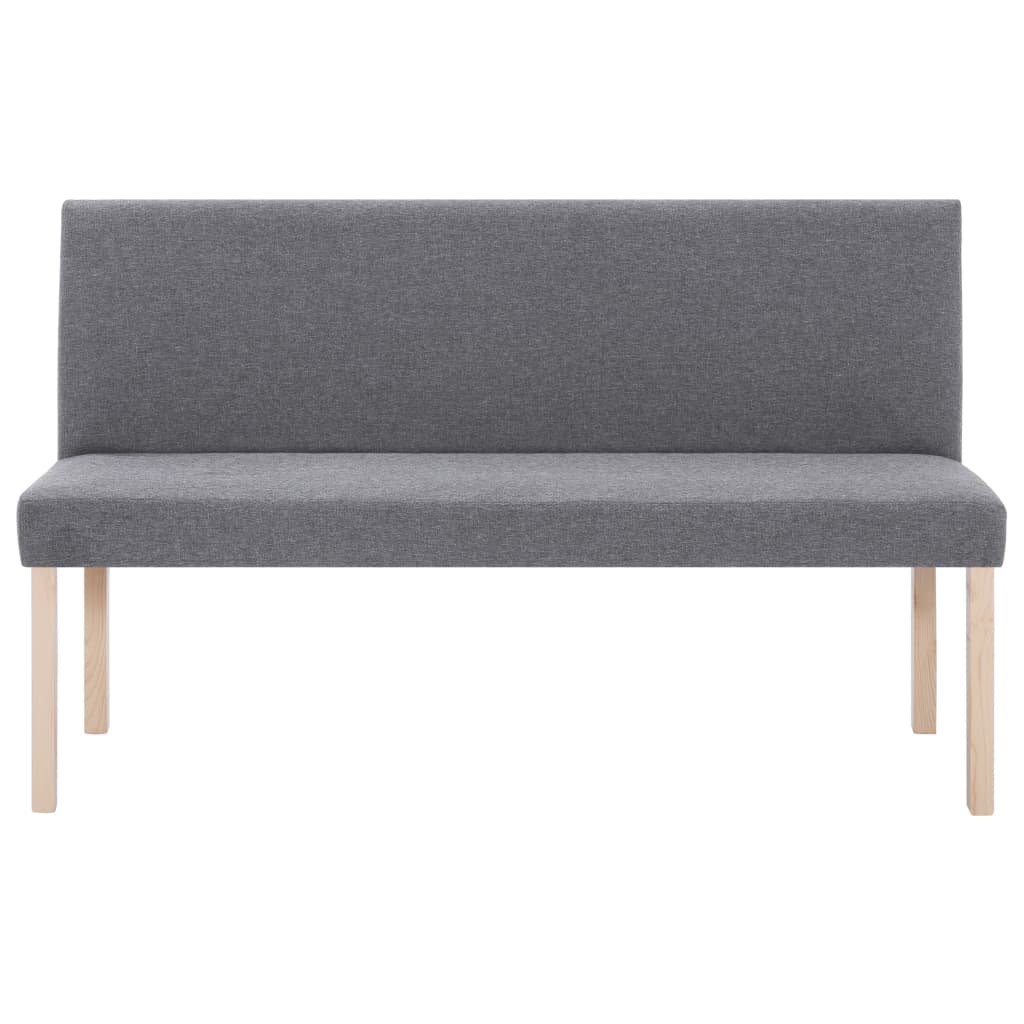 Sitzbank 139,5 cm Dunkelgrau Polyester