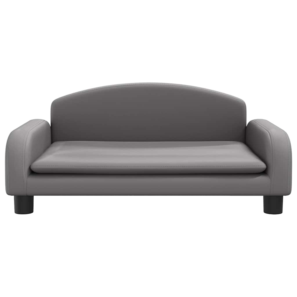 Kindersofa Schwarz 70x45x30 cm Kunstleder
