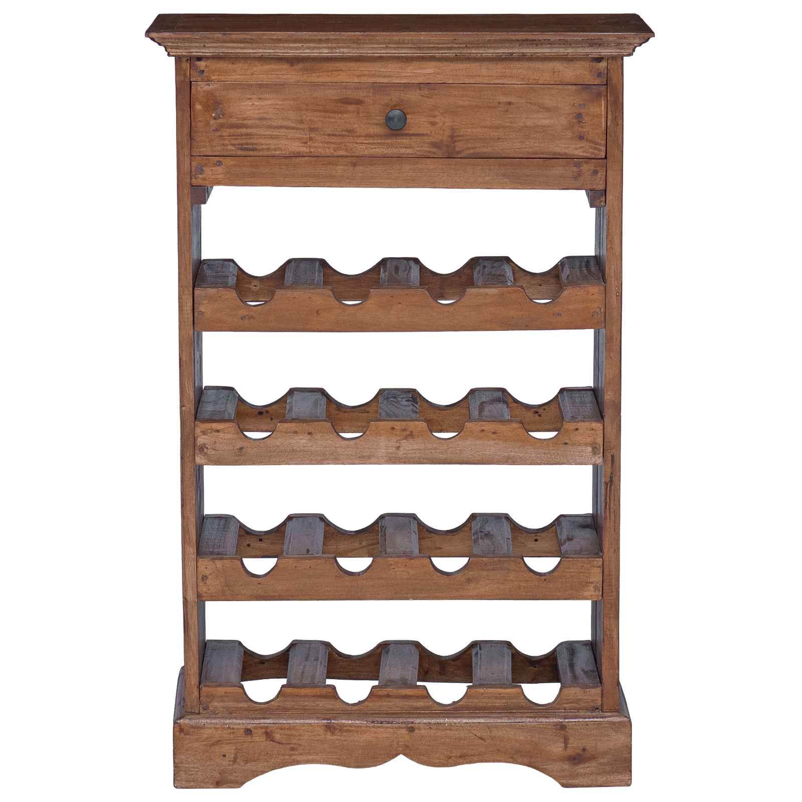 Weinregal Massives Mahagoniholz 55x23x85 cm