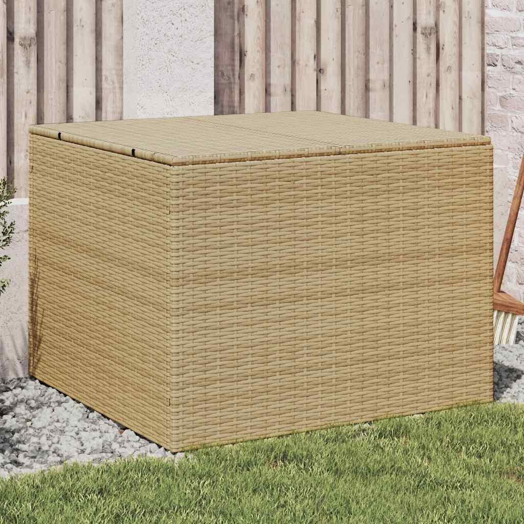Gartentruhe Schwarz 283L Poly Rattan