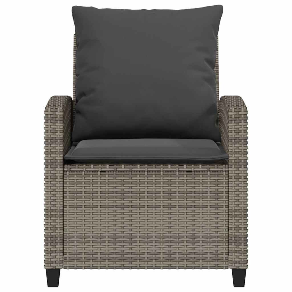 4-tlg. Garten-Sofagarnitur mit Kissen Schwarz Poly Rattan