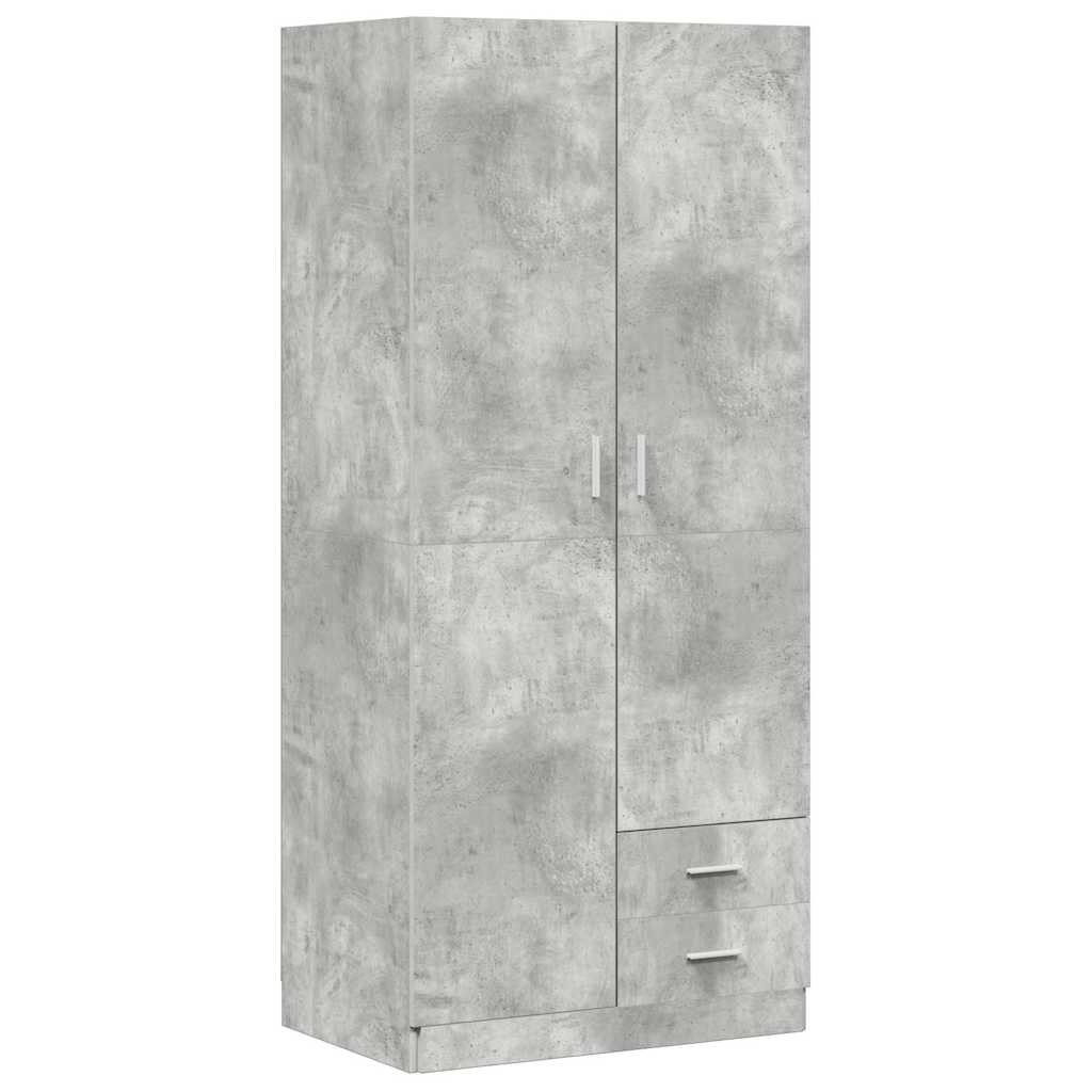 Kleiderschrank Weiß 80x52x180 cm Holzwerkstoff
