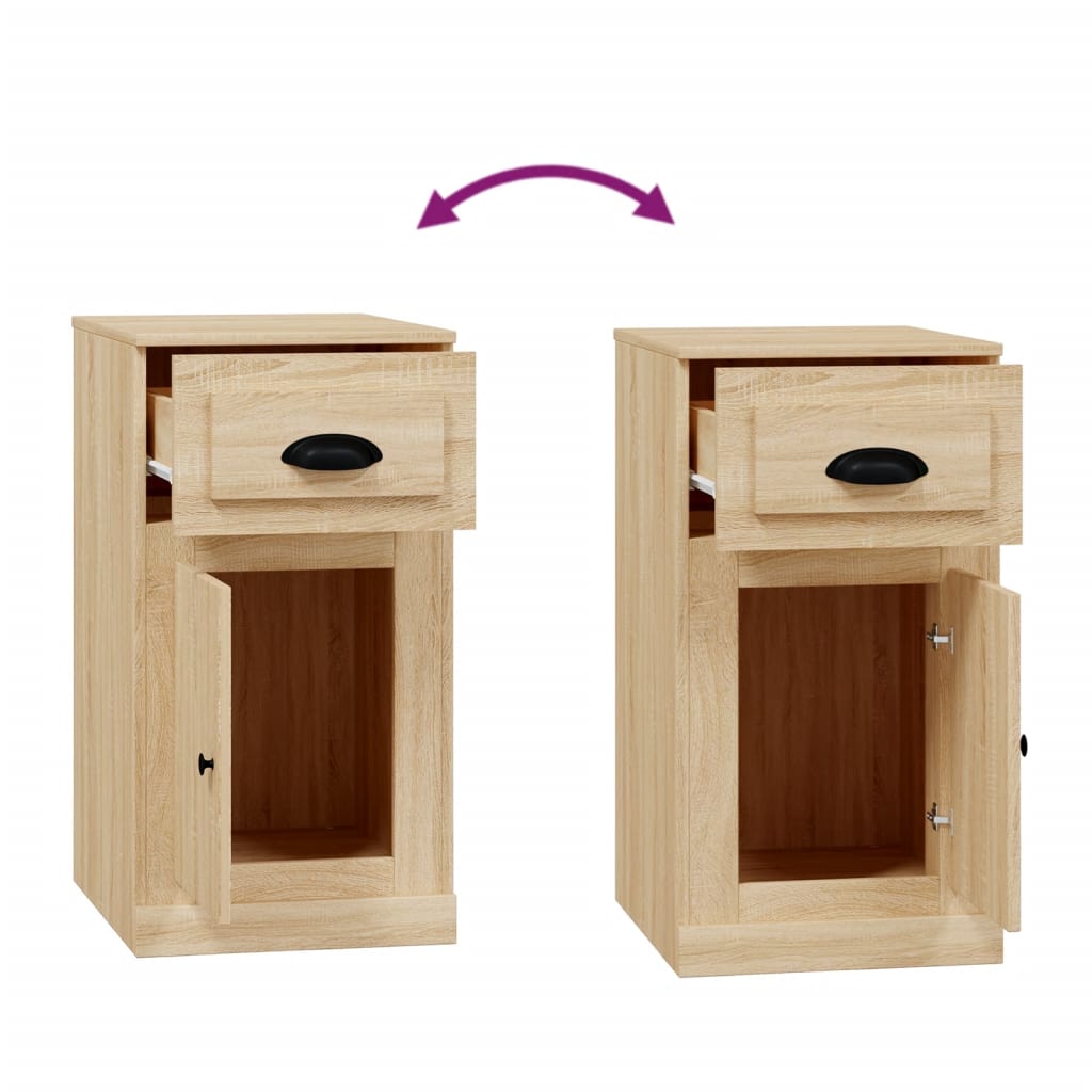 Beistellschrank mit Schublade Weiß 40x50x75 cm Holzwerkstoff