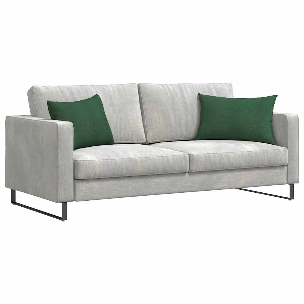 Sofakissen 2 Stück Hellgrau 50 x 30 cm Cordstoff