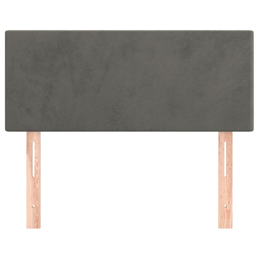 Kopfteil Hellgrau 80x5x118/128 cm Samt