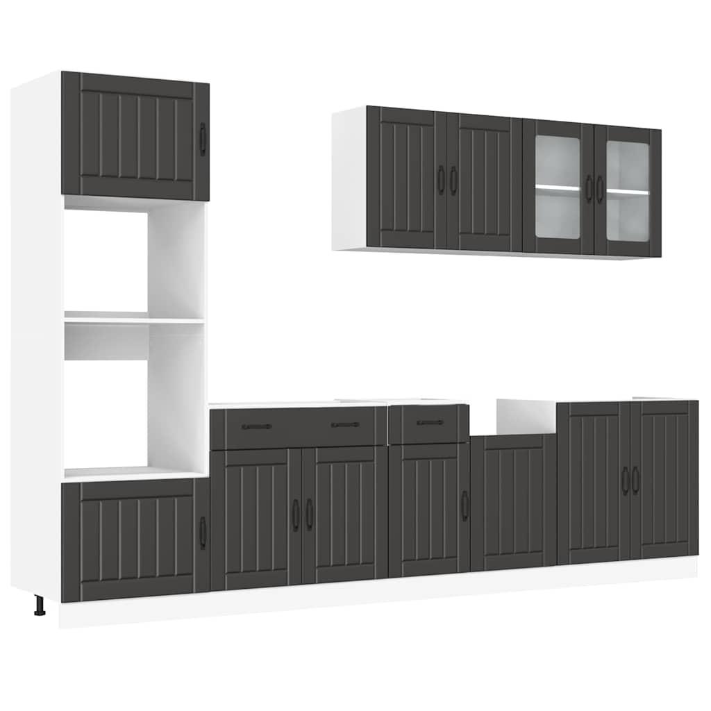 7-tlg. Küchenschrank-Set Kalmar Weiß Holzwerkstoff