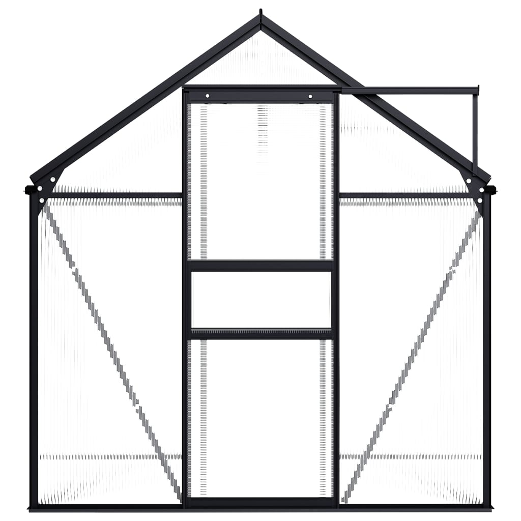 Gewächshaus Anthrazit Aluminium 4,75 m²
