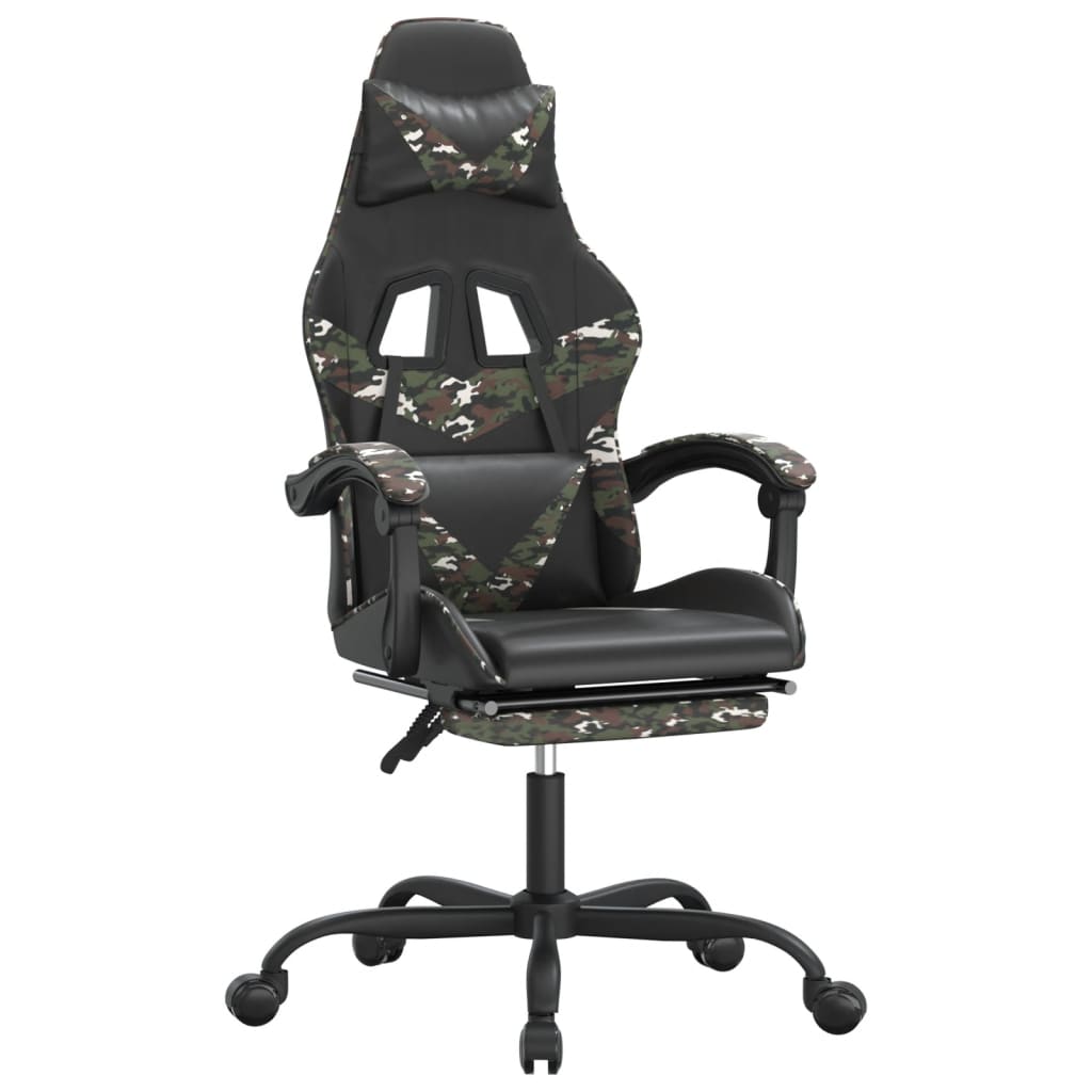 Gaming-Stuhl Drehbar Schwarz und Rot Kunstleder