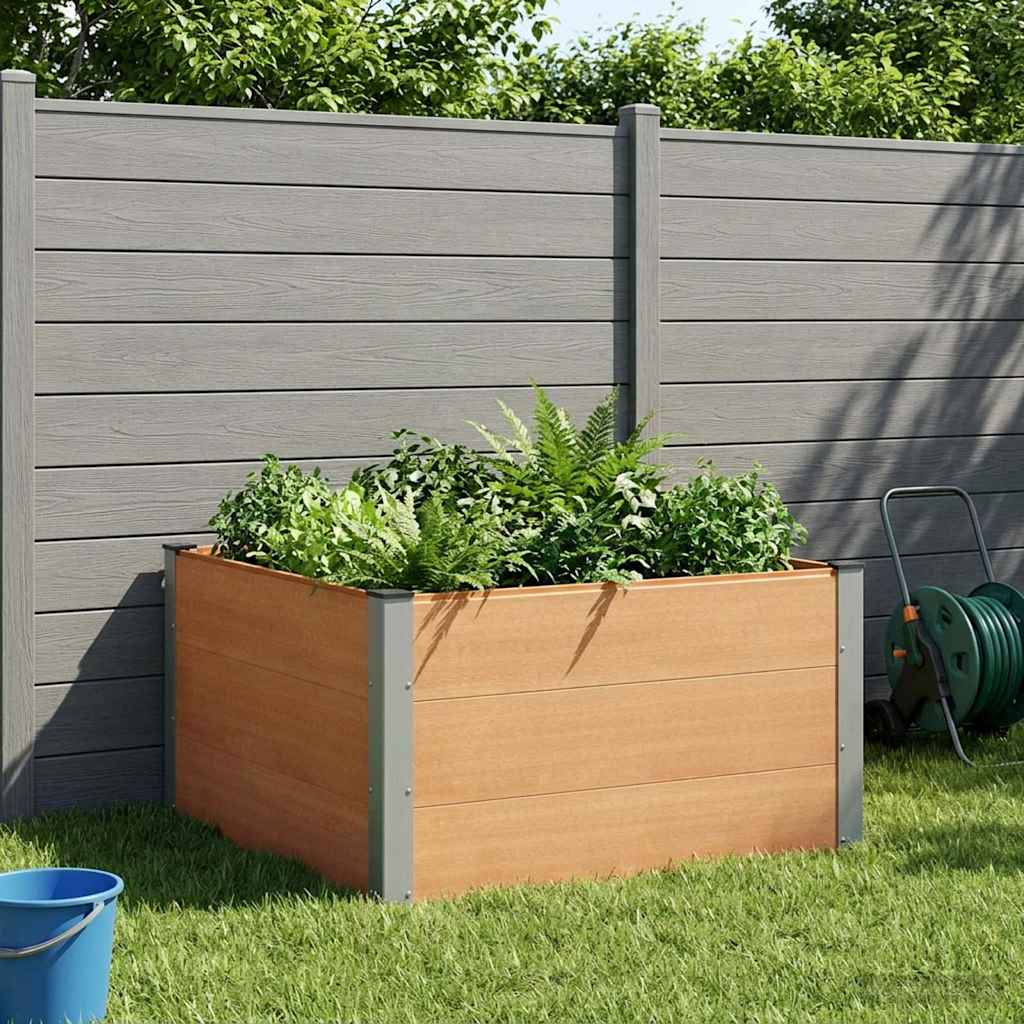 Garten-Hochbeet 200x50x54 cm WPC Grau