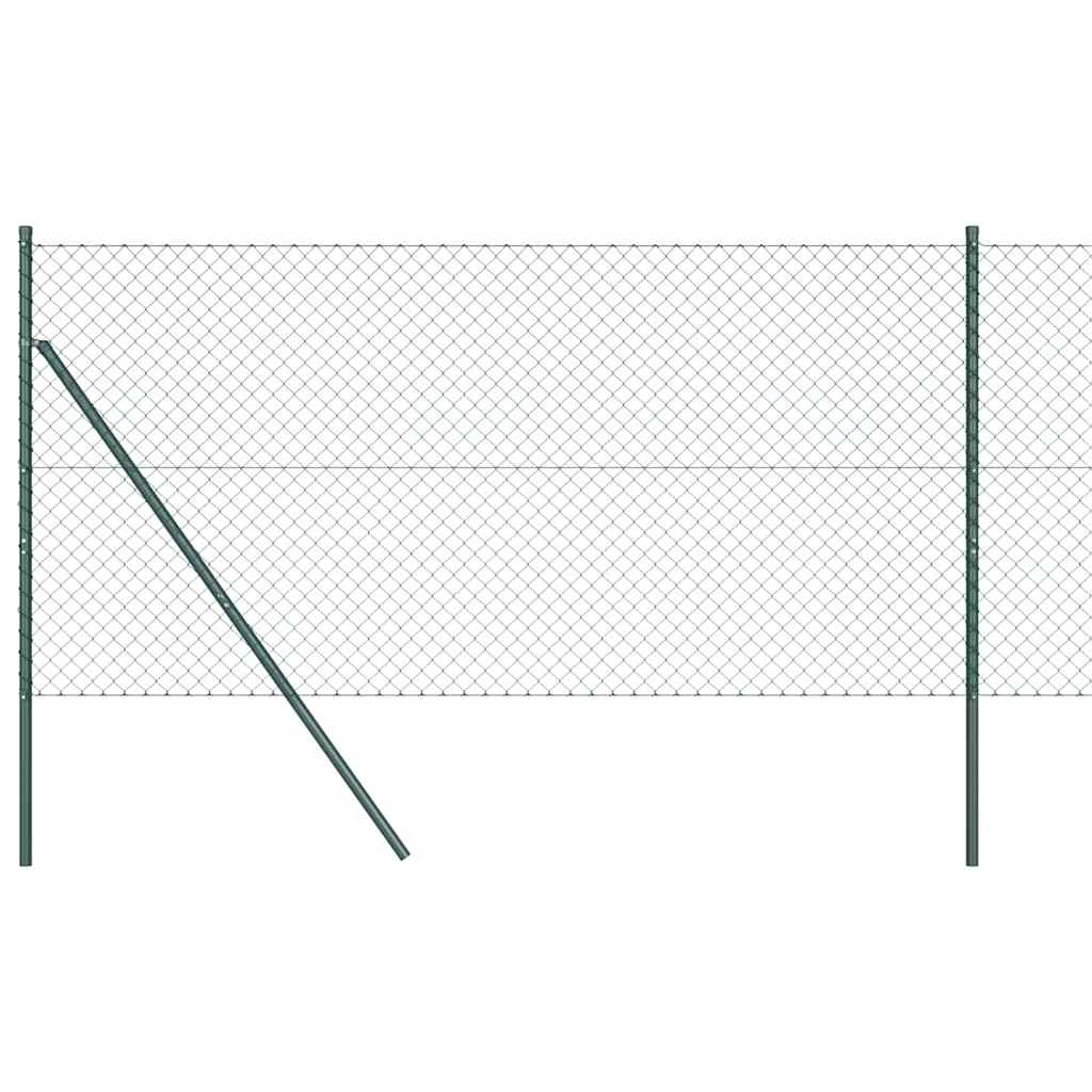Outdoor Kettenglied-Zaun Erdfixierung 10 x 0,4 m Grün Netz