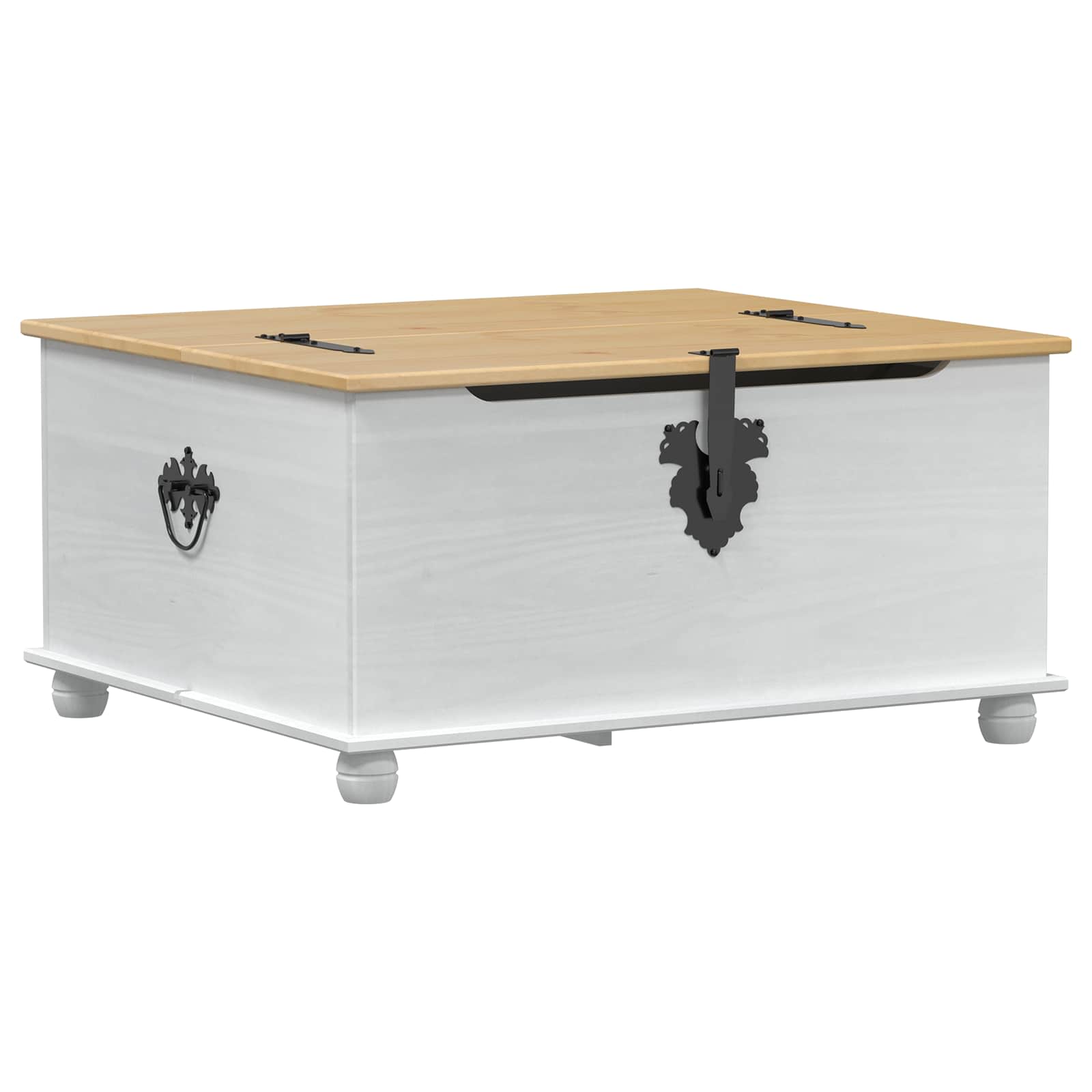 Truhe Corona 90x78x45 cm Massivholz Kiefer