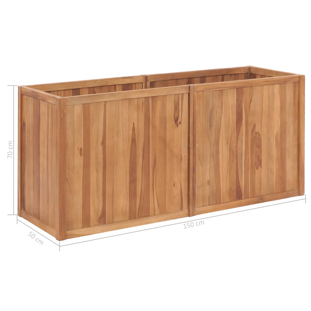 Hochbeet 150x30x25 cm Massivholz Teak